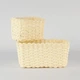 Кошик МВМ MY HOME плетений 11х11х17 cм Білий (TH-34 S WHITE) - зображення 4