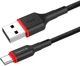 Кабель ColorWay USB - Type-C (PVC - red head) 2.4А 1 м Black (CW-CBUC064-BK) - изображение 4