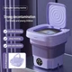 Стиральная машина портативная складная Mini Folding Washing Machine 8л фиолетовая - изображение 6