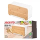 ARDESTO Хлібниця Midori 33х13х18см, метал, бамбук, білий - зображення 12