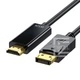 Кабель Ewell DisplayPort to HDMI, 4K 60Hz, 1.8 метри, чорний (EW637) - зображення 1