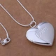 Кулон для влюбленных сердце Love на цепочке. Подвеска для фото из ювелирного сплава. Открывающийся медальон - изображение 3