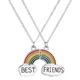 Парные кулоны радуга для друзей Best Friends. Парные подвески для двоих. Кулоны дружбы на подарок - изображение 2