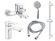 Набор смесителей PERLA KING-2 (PSH7204+PSH7203+PSF1031+ PSF2002+ PSS1850) 10704-C - изображение 1