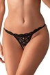 Трусики стринг из кружева Obsessive 4/5(L/XL) Черный (101399) - изображение 1