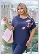 Женский костюм капри 6025191 Графитовый 54-56 - изображение 2
