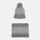 Детский зимний комплект (шапка + снуд) для девочки Chicco 16183-095 49 Серый (8059609557356) - изображение 1