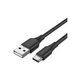 Дата кабель USB 2.0 AM to USB-C 1.5m 3.0A 18W PVC black VENTION (CTHBG) - зображення 1