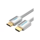 Кабель мультимедийный HDMI to HDMI 3.0m V2.0 4K 60Hz Silver Metal Type Vention (AABII) - изображение 1