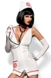 Эротический костюм медсестры Emergency (+ стетоскоп) Obsessive 42/44(S/M) Белый (102266) - изображение 1