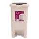 Відро для сміття MVM з кришкою та педаллю BIN-01 10л Бежеве (BIN-01 10L BEIGE) - зображення 1