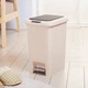 Відро для сміття MVM з кришкою та педаллю BIN-01 10л Бежеве (BIN-01 10L BEIGE) - зображення 3