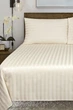 Комплект Постельного Белья Vital-Textile Двуспальный 180 х 220 см Страйп Сатин Кремовый Шампань (SP2-2) - изображение 2