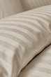 Комплект Постельного Белья Vital-Textile Двуспальный 180 х 220 см Страйп Сатин Кремовый Шампань (SP2-2) - изображение 3