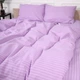 Комплект Постельного Белья Vital-Textile Двуспальный 180 х 220 см Страйп Сатин Розовый Лиловая Гармония (SP2-7) - изображение 4