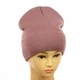 Вязаная шапка лопата на флисе Маричка One-size Пудровый - изображение 1