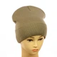 Вязаная шапка лопата на флисе Маричка One-size Капучино - изображение 1