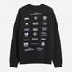 Свитшот оверсайз мужской H&M 061003931_black XXL Черный (6666000329172) - изображение 6