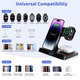 Док станция зарядка беспроводная Qi Fast Wireless Charger H32 |5-15W, Watch/AirPods/Phone, часы| black - изображение 6