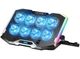 Охлаждающая подставка для ноутбука до 17.3 дюймов Ice Coorel K-10 8xfans 2xUSB LCD RGB - изображение 1