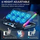 Охлаждающая подставка для ноутбука до 17.3 дюймов Ice Coorel K-10 8xfans 2xUSB LCD RGB - изображение 4