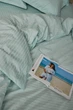 Пододеяльник Moon&Star Satin Stripe Stripe Mint Полуторный Евро 160x220 см (MS-870000436) - изображение 4