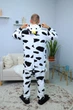 Пижама Кигуруми My Kigu Мужская Корова Белый размер M 155-165 см (21051411) - изображение 5