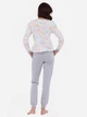 Пижама (кофта + штаны) женская хлопковая Cornette Womens sleepwear 740-379 L Бежевый/Серый (5902458243044) - изображение 2