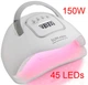 Профессиональная лампа для маникюра Nail Lamp SUN X 12 MAX 150W UV/LED для покрытия ногтей гель лаком, гелем, белая - изображение 1