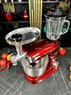 Кухонный комбайн 3 в 1 Rainberg RB-8080 4200Вт красного цвета с функциями : Тестомес , Мясорубка , Блендер , Планетарный миксер - изображение 7