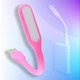 Светодиодный гибкий светильник LED ночник для повербанка компьютера ноутбука USB лампа-фонарик для чтения, Розовый - изображение 1