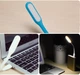 Светодиодный гибкий светильник LED ночник для повербанка компьютера ноутбука USB лампа-фонарик для чтения, Голубой - изображение 5
