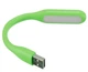 Светодиодный гибкий светильник LED ночник для повербанка компьютера ноутбука USB лампа-фонарик для чтения, Зеленый - изображение 4