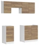 Кухня без стільниці 180 Junona Black Red White 180 (K24-JUNONA_MODUL_WER_2/180_BBL) 169949 - зображення 3