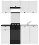 Кухня зі стільницею 170 Junona AGD Black Red White 170 (K24-JUNONA_AGD_WER_2/170_ZBL) 169839 - зображення 1
