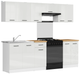 Кухонний гарнітур см зі стільницею Junona Line 240 Black Red White 240 (JUNONA_MODUL_WER_2/240_ZBL) 168707 - зображення 2