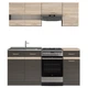 Кухня без стільниці 170 Junona Black Red White 170 (K24-JUNONA_MODUL_WER_2/170_BBL) 169925 - зображення 1