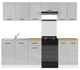 Кухонні гарнітури зі стільницею Junona Line 230 Black Red White 230 (K24-JUNONA_MODUL_WER_2/230_ZBL) 169891 - зображення 1