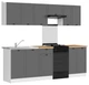 Кухонний гарнітур зі стільницею Junona Line 230 Black Red White 230 (K24-JUNONA_MODUL_WER_2/230_ZBL) 169888 - зображення 2
