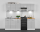 Кухонний гарнітур см зі стільницею Junona Line 240 Black Red White 240 (JUNONA_MODUL_WER_2/240_ZBL) 169954 - зображення 3