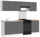 Кухонні гарнітури зі стільницею Junona Line 240 Black Red White 240 (JUNONA_MODUL_WER_2/240_ZBL) 169952 - зображення 2