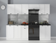 Кухонний гарнітур см Junona Line 240 AGD Black Red White 240 ( K24-JUNONA_AGD_WER_2/240_BBL) 169902 - зображення 2
