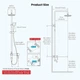 Душевая система со смесителем и тропическим душем и ручной лейкой Rizo черного цвета - изображение 4