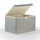 Ящик для хранения с крышкой MVM Светло-серый XL (TH-07 XL LIGHT GRAY) - изображение 1
