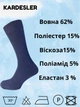 Носки мужские теплые высокие шерстяные Kardesler Гладь 40-46 Синие (ROZ6501036857) - изображение 5