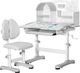 Комплект мебели стол + стульчик + полка Mealux Octo Grey (BD-33 G) - изображение 1