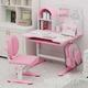 Комплект мебели стол + стульчик + полка Mealux Octo Pink (BD-33 PN) - изображение 2