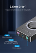 Звуковая карта Vention 0.5м USB - 3x 3.5мм minijack с поддержкой микрофона 16 бит/48 кГц TRS Наружный Адаптер Стерео AUX с управлением громкости Универсальный Черный - изображение 3