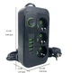 Удлинитель сетевой UA Power F06U, 4USB, Type-C, 6 розеток, 4 м Black - изображение 4