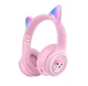 Наушники Bluetooth MDR CAT ear VZV-23M 7805 с подсветкой синие - изображение 1